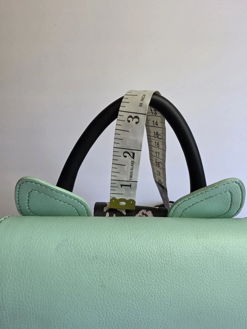 Betsey Johnson ~ Luv Betsey Small Cat Backpack/Purse Mint Gold Black Vegan Leath
